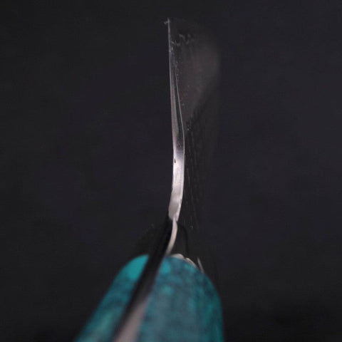 Kiritsuke Nakiri SG-2 Tsuchime Turquoise Green Handle 170mm-[Musashi]-[Japanese-Kitchen-Knives]