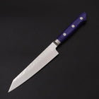 Kiritsuke Petty AUS-10 Stainless Tsuchime Western-Blue Handle 145mm-[Musashi]-[Japanese-Kitchen-Knives]