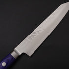 Kiritsuke Petty AUS-10 Stainless Tsuchime Western-Blue Handle 145mm-[Musashi]-[Japanese-Kitchen-Knives]