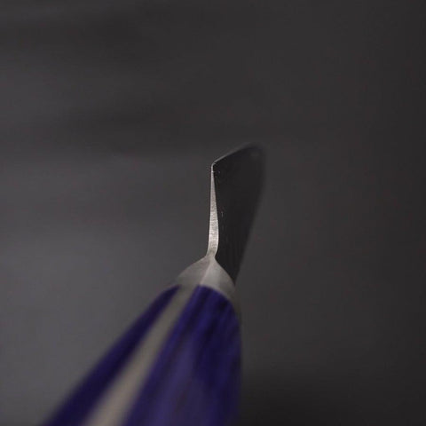 Kiritsuke Petty AUS-10 Stainless Tsuchime Western-Blue Handle 145mm-[Musashi]-[Japanese-Kitchen-Knives]