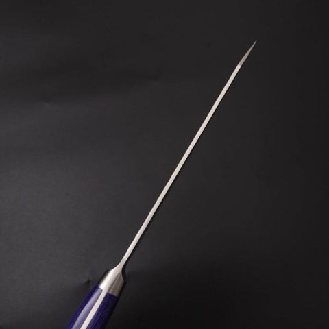 Kiritsuke Petty AUS-10 Stainless Tsuchime Western-Blue Handle 145mm-[Musashi]-[Japanese-Kitchen-Knives]