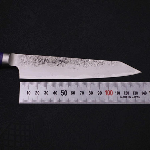 Kiritsuke Petty Blue Steel #2 Nashiji Stainless Clad Western Handle 140mm-[Musashi]-[Japanese-Kitchen-Knives]