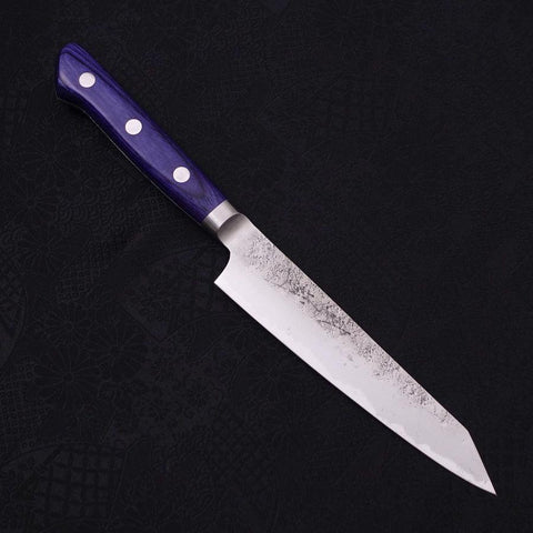 Kiritsuke Petty Blue Steel #2 Nashiji Stainless Clad Western Handle 140mm-[Musashi]-[Japanese-Kitchen-Knives]