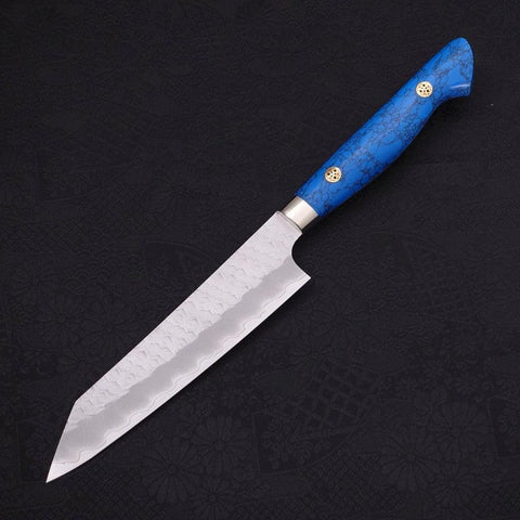 Kiritsuke Petty SG-2 Tsuchime Turquoise Blue Handle 150mm-[Musashi]-[Japanese-Kitchen-Knives]