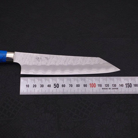 Kiritsuke Petty SG-2 Tsuchime Turquoise Blue Handle 150mm-[Musashi]-[Japanese-Kitchen-Knives]