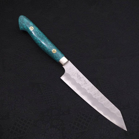 Kiritsuke Petty SG-2 Tsuchime Turquoise Green Handle 150mm-[Musashi]-[Japanese-Kitchen-Knives]