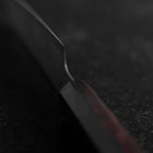 Kiritsuke Petty SLD Black Damascus Ebony Handle 110mm-[Musashi]-[Japanese-Kitchen-Knives]