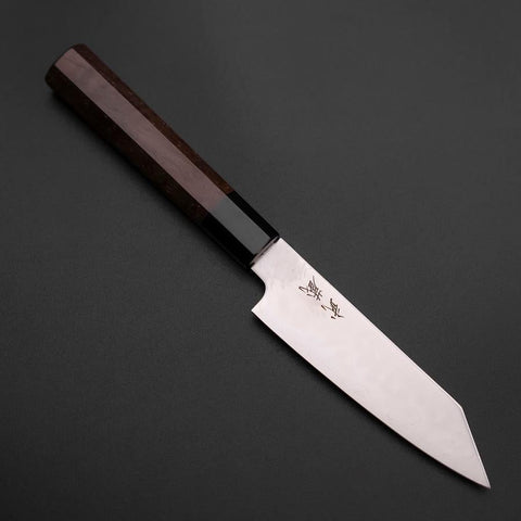 Kiritsuke Petty SLD Mirror Buffalo Walnut Handle 125mm (4.9”)-[Musashi]-[Japanese-Kitchen-Knives]