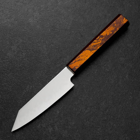 Kiritsuke Petty SLD Mirror Red Yamanaka-Urushi Handle 125mm (4.9”)-[Musashi]-[Japanese-Kitchen-Knives]