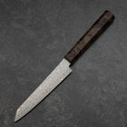 Kiritsuke Petty VG-10 Damascus Brown Birch Handle 135mm (5.3”)-[Musashi]-[Japanese-Kitchen-Knives]