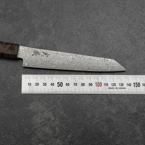 Kiritsuke Petty VG-10 Damascus Brown Birch Handle 135mm (5.3”)-[Musashi]-[Japanese-Kitchen-Knives]