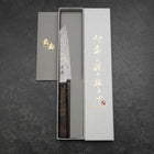 Kiritsuke Petty VG-10 Damascus Brown Birch Handle 135mm (5.3”)-[Musashi]-[Japanese-Kitchen-Knives]