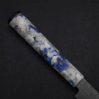Kiritsuke Petty VG-10 Damascus Ocean Blue-White Mix Handle 130mm-[Musashi]-[Japanese-Kitchen-Knives]