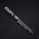 Kiritsuke Petty VG-10 Damascus Ocean Blue-White Mix Handle 130mm-[Musashi]-[Japanese-Kitchen-Knives]