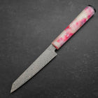 Kiritsuke Petty VG-10 Damascus Ocean Sakura Rose Gold Handle 130mm (5.1”)-[Musashi]-[Japanese-Kitchen-Knives]