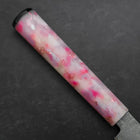 Kiritsuke Petty VG-10 Damascus Ocean Sakura Rose Gold Handle 130mm (5.1”)-[Musashi]-[Japanese-Kitchen-Knives]