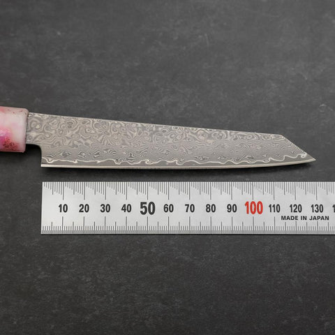 Kiritsuke Petty VG-10 Damascus Ocean Sakura Rose Gold Handle 130mm (5.1”)-[Musashi]-[Japanese-Kitchen-Knives]