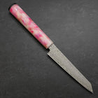 Kiritsuke Petty VG-10 Damascus Ocean Sakura Rose Gold Handle 130mm (5.1”)-[Musashi]-[Japanese-Kitchen-Knives]
