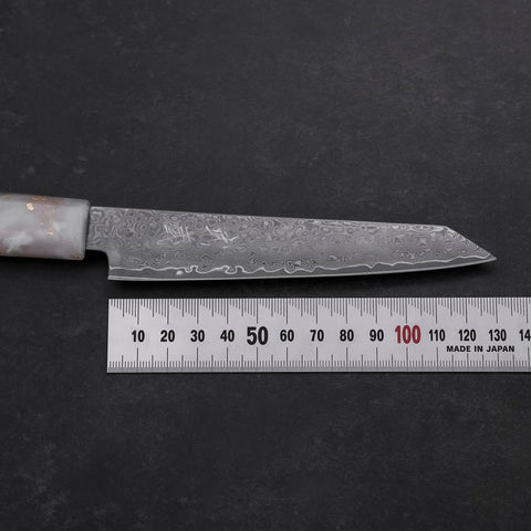Kiritsuke Petty VG-10 Damascus Ocean White Black Gold Handle 130mm (5.1”)-[Musashi]-[Japanese-Kitchen-Knives]