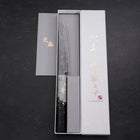 Kiritsuke Petty VG-10 Damascus Ocean White Black Gold Handle 130mm (5.1”)-[Musashi]-[Japanese-Kitchen-Knives]