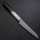 Kiritsuke Petty VG-10 Damascus Ocean White Black Gold Handle 130mm (5.1”)-[Musashi]-[Japanese-Kitchen-Knives]
