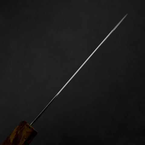 Kiritsuke Petty VG-10 Damascus Yellow-Brown Birch Handle 120mm-[Musashi]-[Japanese-Kitchen-Knives]