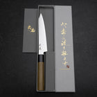 Kiritsuke Petty VG-10 Damascus Zelkova Handle 145mm-[Musashi]-[Japanese-Kitchen-Knives]
