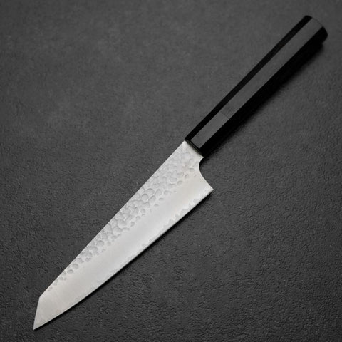 Kiritsuke Petty VG-10 Tsuchime Buffalo Ebony Handle 150mm (5.9”)-[Musashi]-[Japanese-Kitchen-Knives]