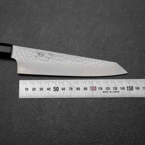 Kiritsuke Petty VG-10 Tsuchime Buffalo Ebony Handle 150mm (5.9”)-[Musashi]-[Japanese-Kitchen-Knives]
