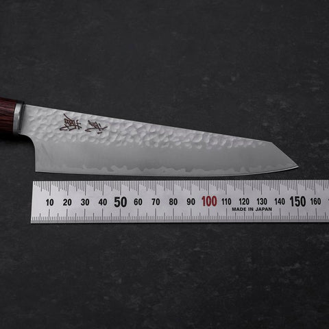 Kiritsuke Petty VG-10 Tsuchime Oval Mahogany Handle 150mm (5.9”)-[Musashi]-[Japanese-Kitchen-Knives]