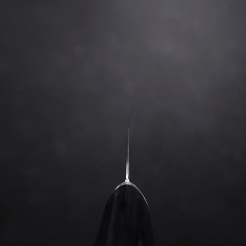 Kiritsuke Petty VG-10 Tsuchime Oval Purple Handle 150mm-[Musashi]-[Japanese-Kitchen-Knives]