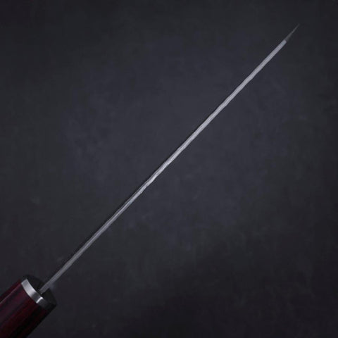 Kiritsuke Petty VG-10 Tsuchime Oval Red Handle 150mm (5.9”)-[Musashi]-[Japanese-Kitchen-Knives]