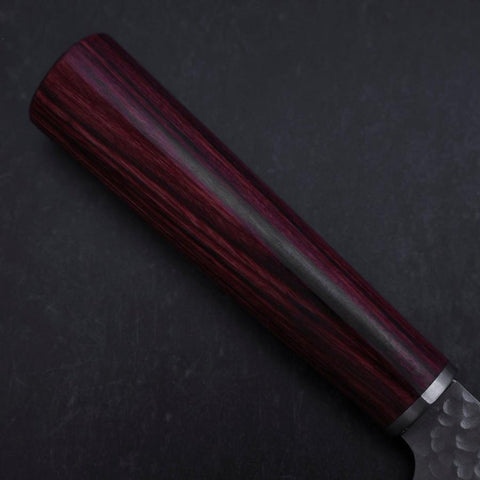 Kiritsuke Petty VG-10 Tsuchime Oval Red Handle 150mm-[Musashi]-[Japanese-Kitchen-Knives]