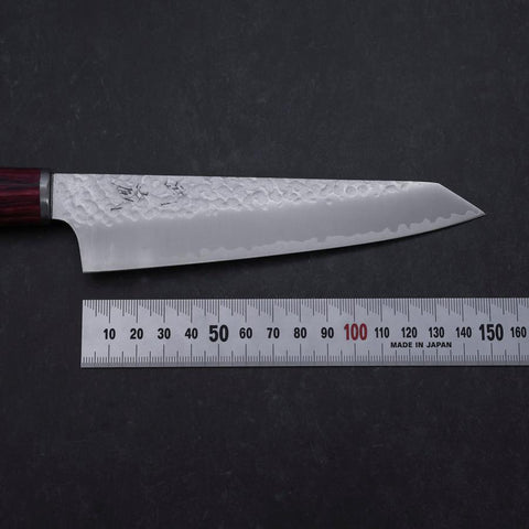 Kiritsuke Petty VG-10 Tsuchime Oval Red Handle 150mm-[Musashi]-[Japanese-Kitchen-Knives]