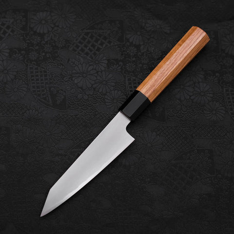 Kiritsuke Petty White Steel #2 Kasumi Buffalo Teak Handle 120mm-[Musashi]-[Japanese-Kitchen-Knives]