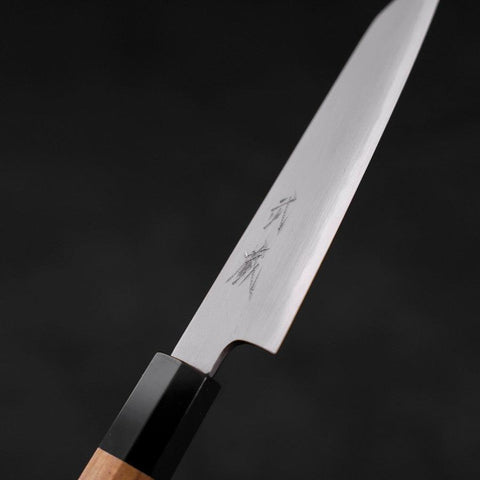 Kiritsuke Petty White Steel #2 Kasumi Buffalo Teak Handle 120mm-[Musashi]-[Japanese-Kitchen-Knives]