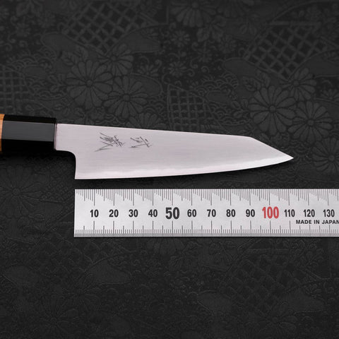 Kiritsuke Petty White Steel #2 Kasumi Buffalo Teak Handle 120mm-[Musashi]-[Japanese-Kitchen-Knives]