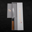 Kiritsuke Petty White Steel #2 Kasumi Buffalo Teak Handle 120mm-[Musashi]-[Japanese-Kitchen-Knives]