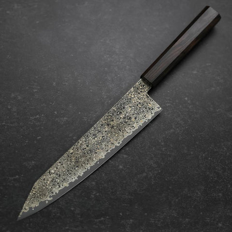 Kiritsuke SG-2 Black Nickel Damascus Ebony Handle 210mm-[Musashi]-[Japanese-Kitchen-Knives]