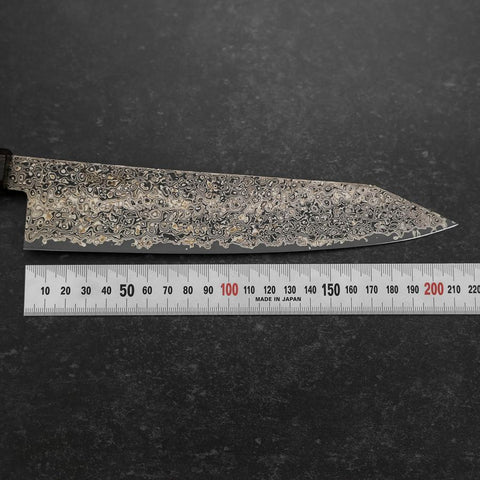 Kiritsuke SG-2 Black Nickel Damascus Ebony Handle 210mm-[Musashi]-[Japanese-Kitchen-Knives]