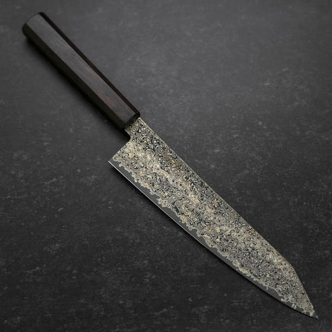 Kiritsuke SG-2 Black Nickel Damascus Ebony Handle 210mm-[Musashi]-[Japanese-Kitchen-Knives]