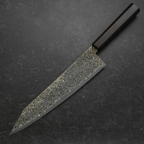 Kiritsuke SG-2 Black Nickel Damascus Ebony Handle 240mm-[Musashi]-[Japanese-Kitchen-Knives]