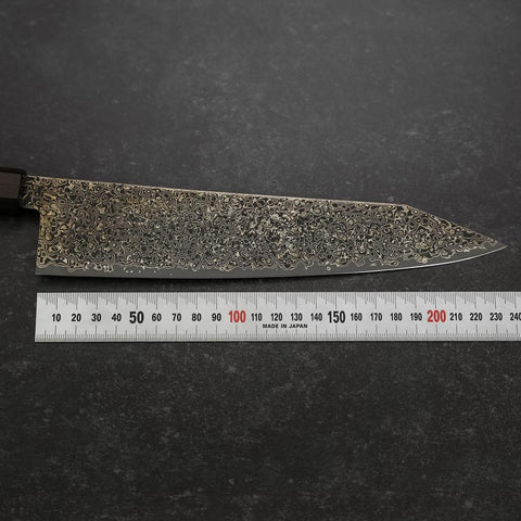 Kiritsuke SG-2 Black Nickel Damascus Ebony Handle 240mm-[Musashi]-[Japanese-Kitchen-Knives]