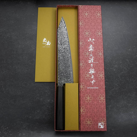 Kiritsuke SG-2 Black Nickel Damascus Ebony Handle 240mm-[Musashi]-[Japanese-Kitchen-Knives]