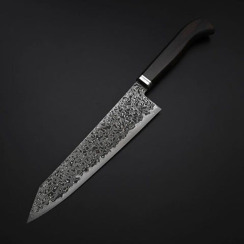 Kiritsuke SG-2 Black Nickel Damascus Western Ebony Handle 210mm (8.3”)-[Musashi]-[Japanese-Kitchen-Knives]