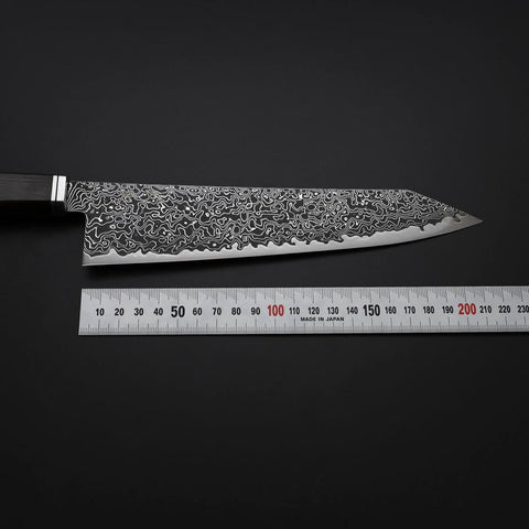 Kiritsuke SG-2 Black Nickel Damascus Western Ebony Handle 210mm (8.3”)-[Musashi]-[Japanese-Kitchen-Knives]