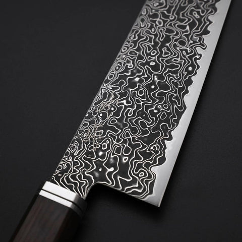 Kiritsuke SG-2 Black Nickel Damascus Western Ebony Handle 210mm-[Musashi]-[Japanese-Kitchen-Knives]