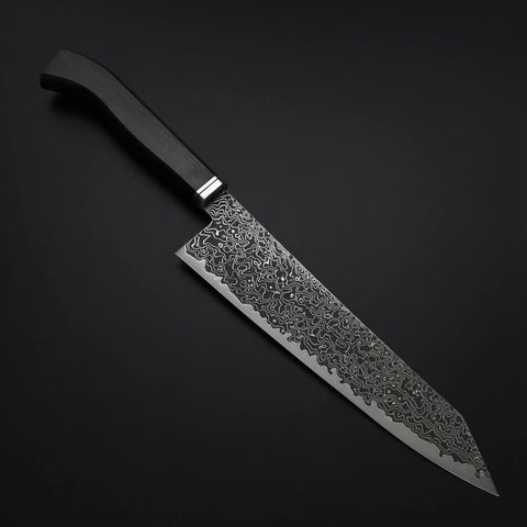 Kiritsuke SG-2 Black Nickel Damascus Western Ebony Handle 210mm-[Musashi]-[Japanese-Kitchen-Knives]