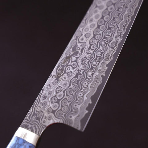 Kiritsuke SG-2 Damascus Turquoise Blue Handle 240mm-[Musashi]-[Japanese-Kitchen-Knives]