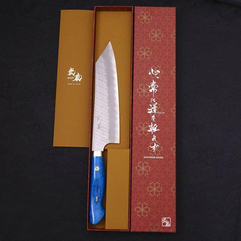 Kiritsuke SG-2 Tsuchime Mango de Turquesa Azul  200mm